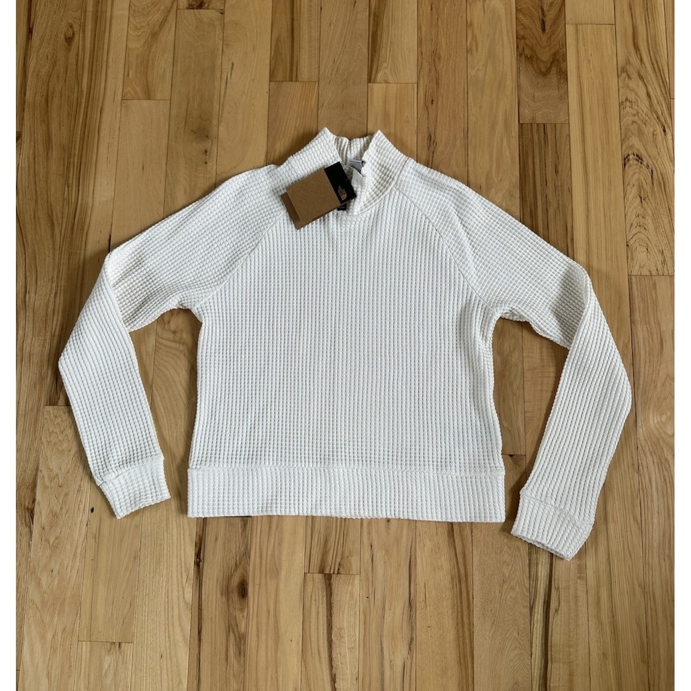 NWT The North Face Long-Sleeve Mock-Neck Chabot White Dune Women's XS $65 MSRP